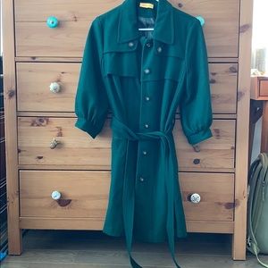 Green Vintage 3/4 Sleeved Coat